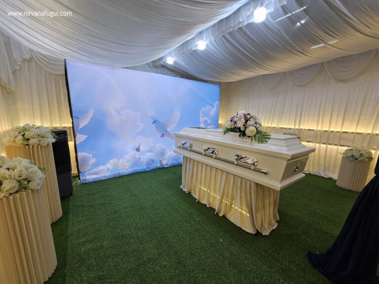 NV Grace Casket and Backdrop